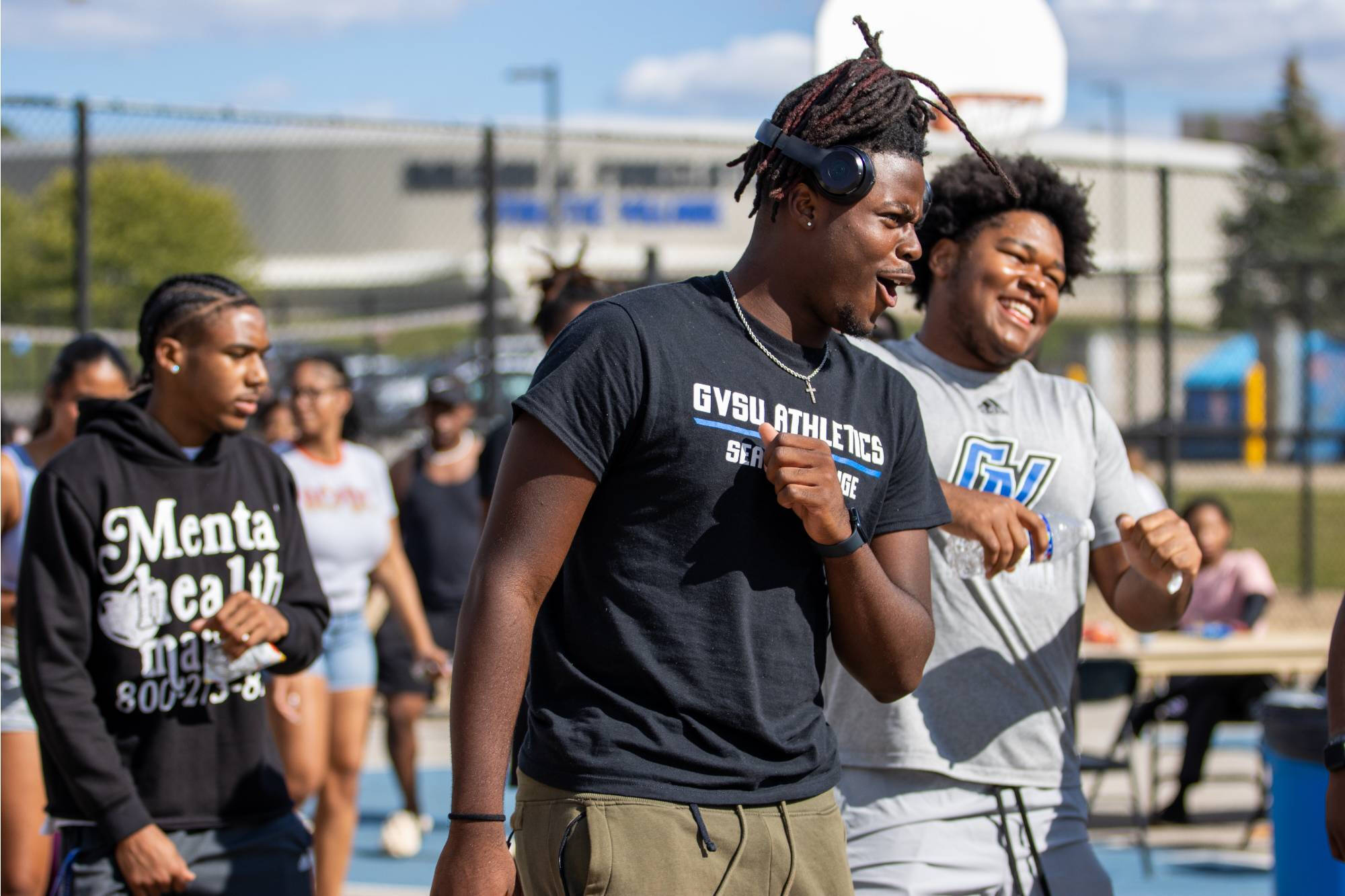Students dancing at the Labor Day Cookout